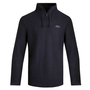 Weird Fish Mens Cruiser Macaroni Quarter Zip Pullover / Navy